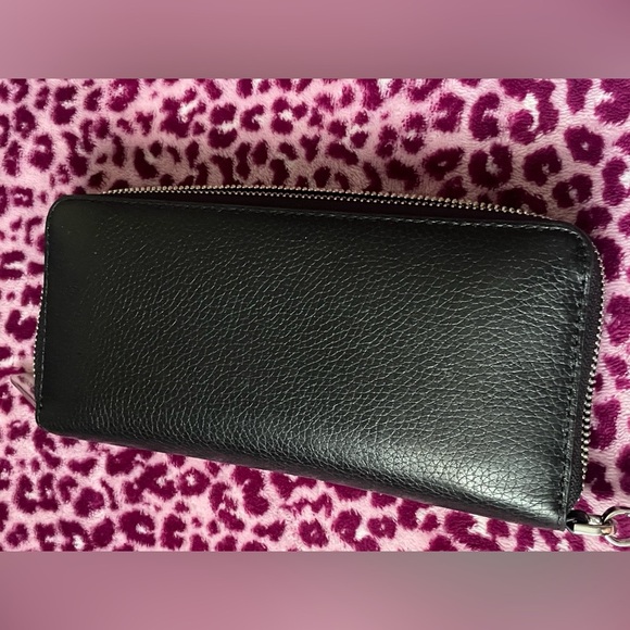 MICHAEL KORS WALLET,Michael Kors Black Pebbled Leather Wallet - Picture 2 of 15